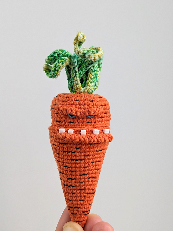 Упаковка для кольца вязаная Любовь морковь