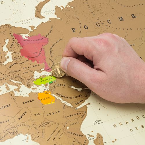 Постер-карта План покорения мира для заядлых путешественников