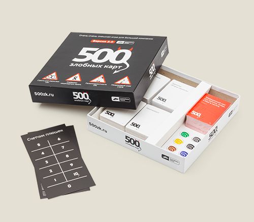 Игра 500 злобных карт. Версия 2.0 Для остроумных друзей и поклонникам бессмертных Ка...