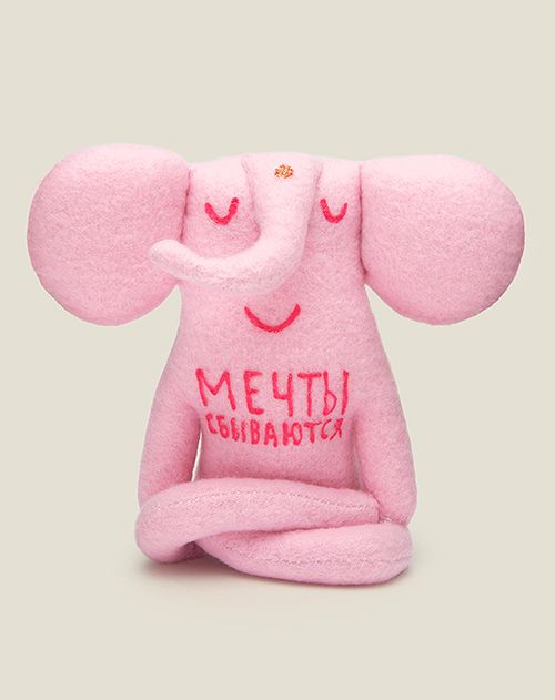 Игрушка Розовый слон-Будда Мечты сбываются для тех, кто любит мечтать или кому это рекомендов...