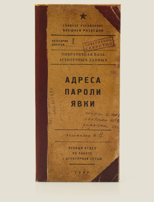 Визитница настольная Адреса, пароли, явки подарок сотруднику спецслужб или человеку с душой ...