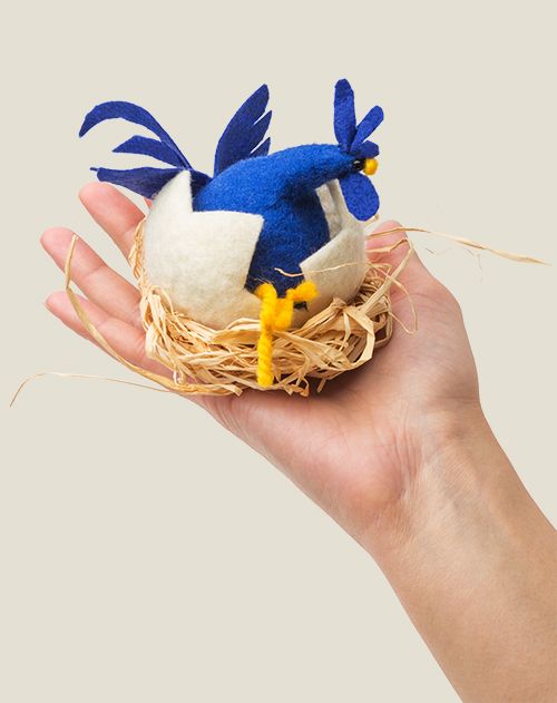 Игрушка валяный Петух - птица счастья