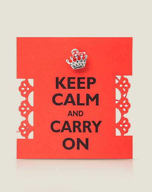 Кулон Корона Keep Calm and Carry On