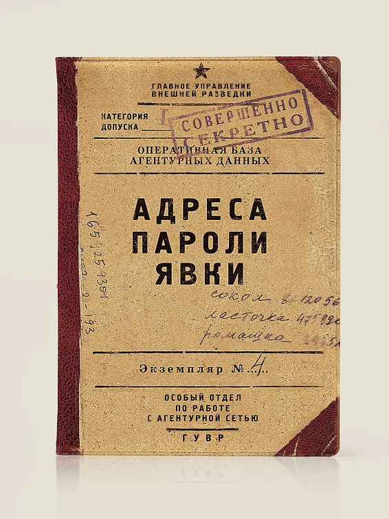 Обложка на паспорт Адреса пароли явки