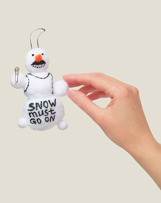 подвеска Снеговик Фредди SNOW MUST GO ON любителей творчества группы QUEEN и зимних радост...