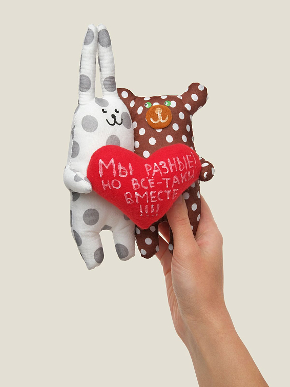 Игрушка Мишка и Заяц Мы разные, но все-таки вместе