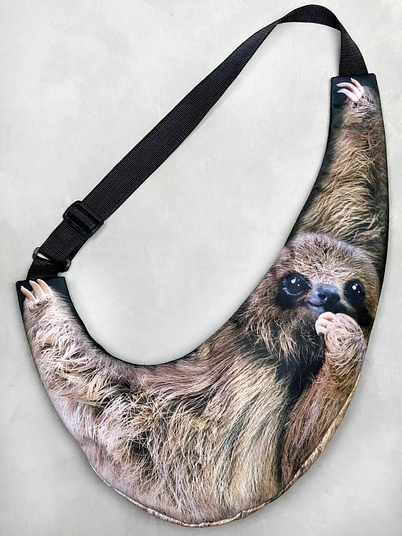 тканевая сумка через плечо Ленивец купить москва интернет магазин в подарок