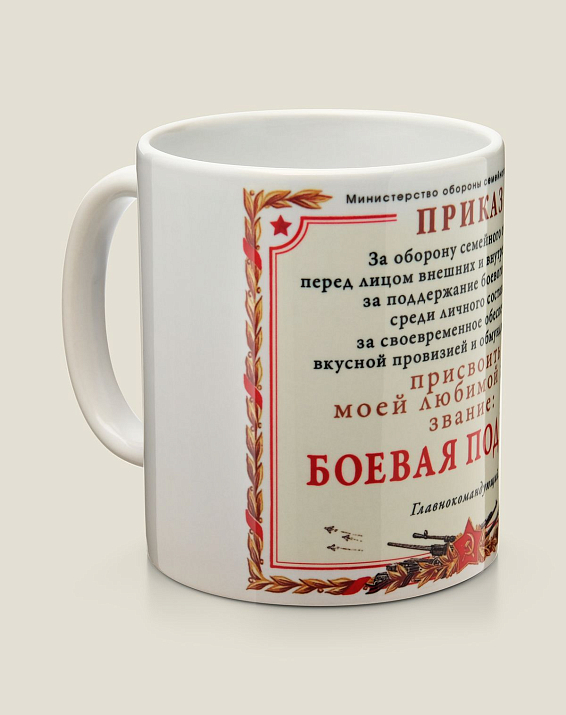 Кружка - приказ Боевая подруга для такой, с которой не страшно в разведку, с кото...