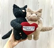 Игрушка котята с сердечком ИДЕАЛЬНАЯ ПАРА